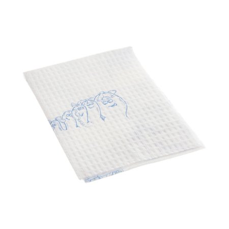 Towel Podiatry 3-Ply Rib Embossed Footprint Tidi® Choice 13 W X 18 L Inch White / Blue Cartoon Toes NonSterile by TIDI Products, LLC  ID 918189